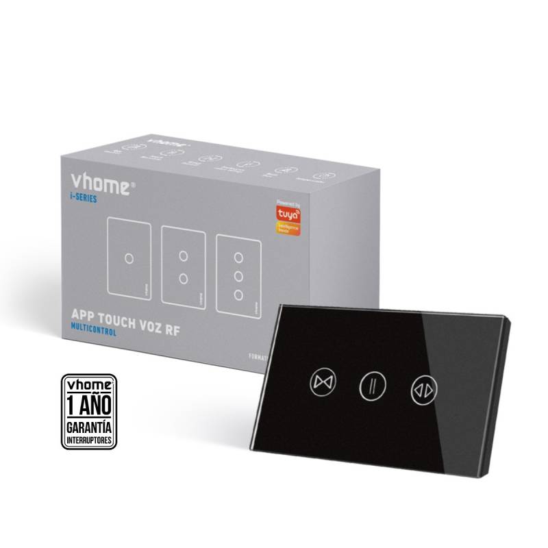 Interruptor Wifi Para Cortinas Blanco o Negro Vhome Compatible Con Alexa y Google Home