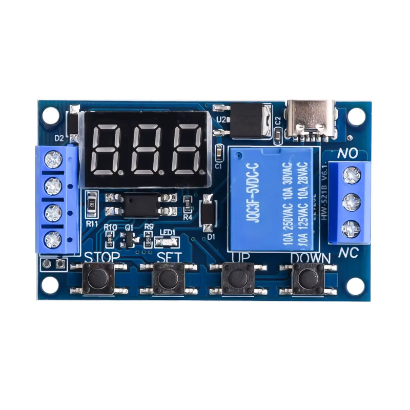 Modulo Relevador Programable Módulo Relé Temporizador Digital Programable Vhome DC 6-30V ESP32 Arduino