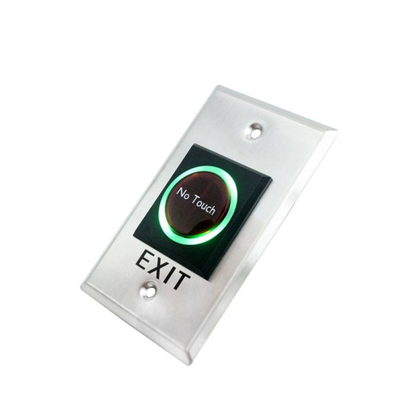 Botón De Salida Infrarrojo Sin Contacto Con LED Trasero Para Control De Acceso (DC12V)