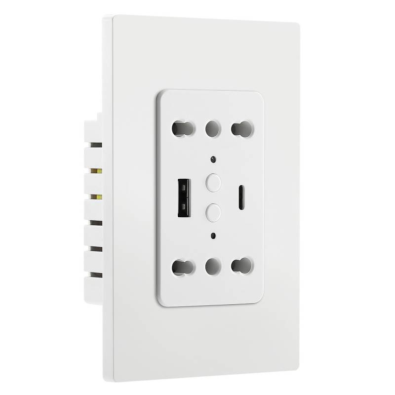 Enchufe de Pared Wifi Vhome 16A 2 Salidas + 2 Puertos USB y Tipo C ...