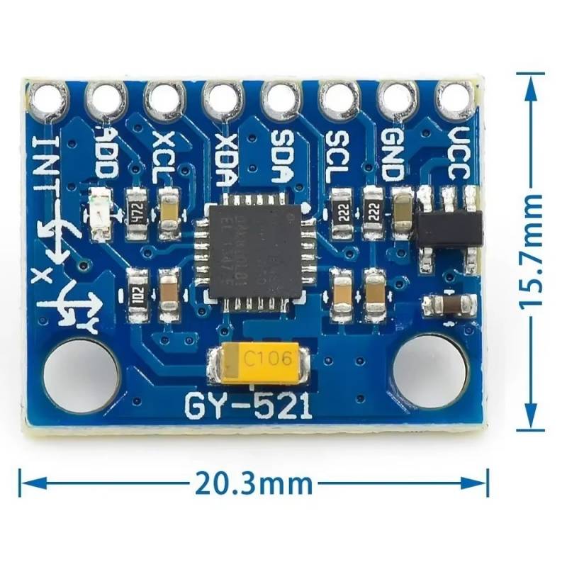 Módulo 3 Ejes Acelerómetro Giróscopio Sensor GY-521 MPU6050 ESP32 Arduino