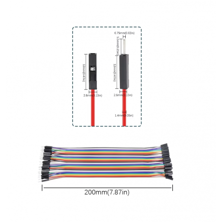 Cable Dupont Protoboard 20cm 40u Esp32 Arduino