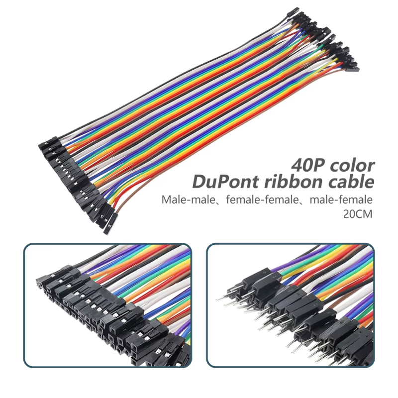 Cable Dupont Protoboard 20cm 40u Esp32 Arduino