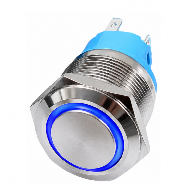 Pulsador Metálico 22mm Vhome IP65 Indicador Led DC 12-24V