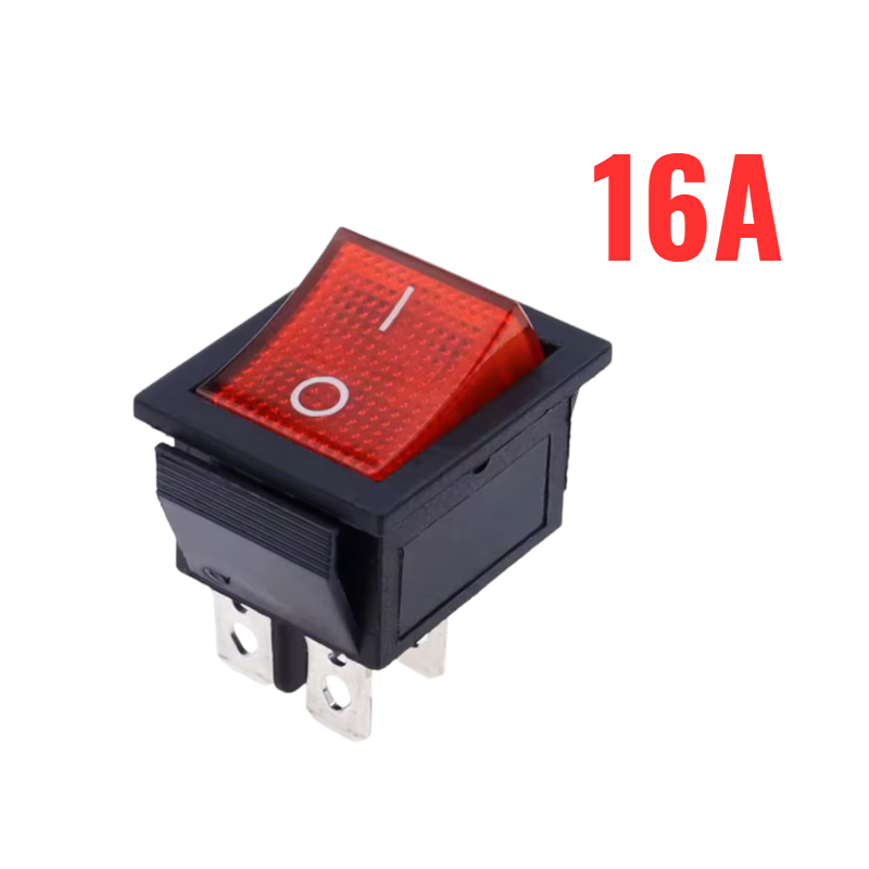 Interruptor con Luz Piloto Vhome 4 Pines 250V/16A Soldadora