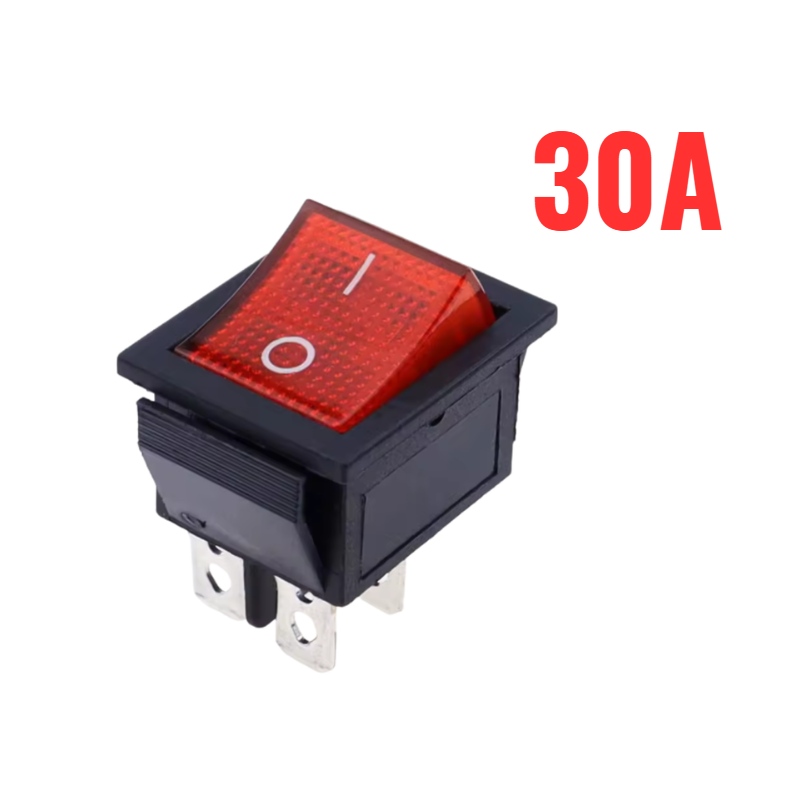 Interruptor con Luz Piloto Vhome 4 Pines 250V/30A Soldadora